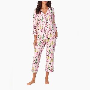 BeadHead Champagne Toast Cropped 2 Piece PJ Pajama Set Size S